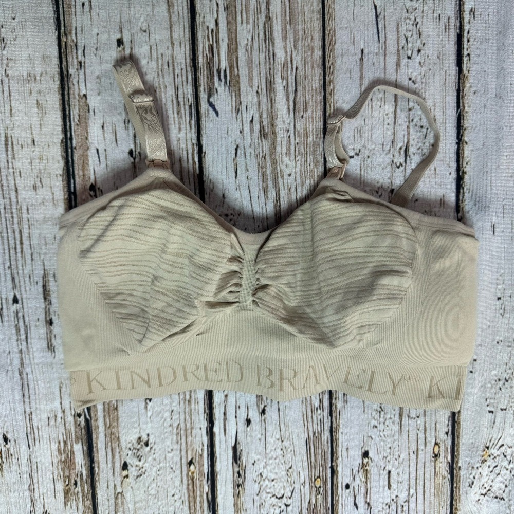 Kindred Bravely Sublime Hands Free Pumping‎ Nursing Bra Nude Medium W/ Extender